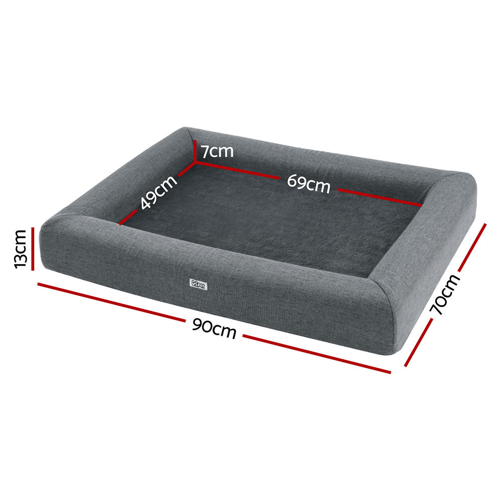 Premium Cushioned Dog Bed - Size Large